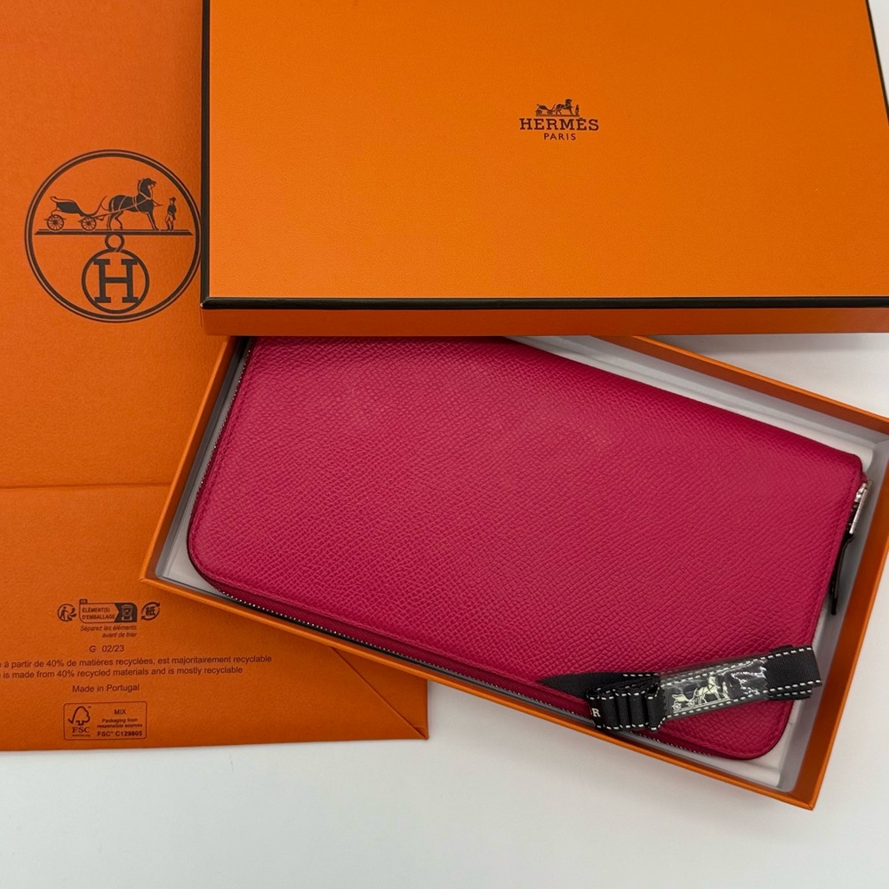 Authentic Hermes Silk’In Classique long wallet